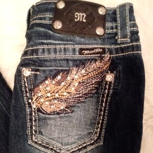 Miss Me Angel Wing Jeans SZ 27 JP5474B2 Boot